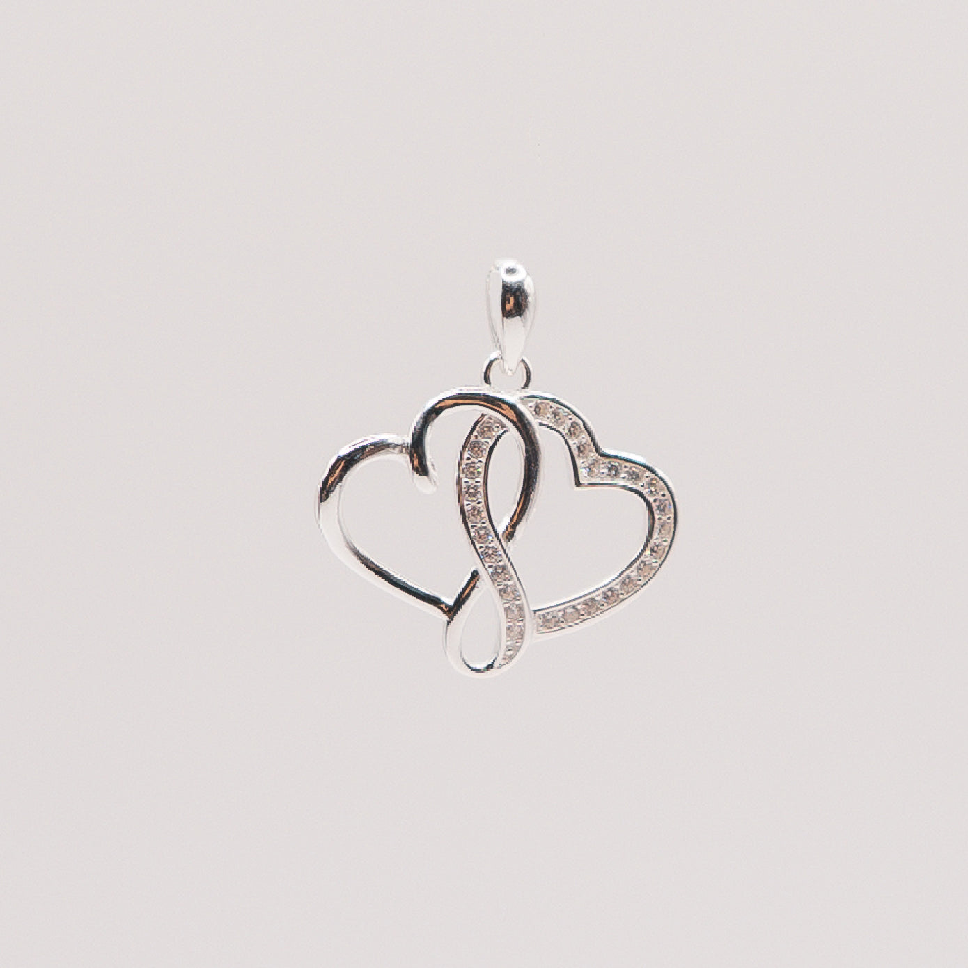 Colgante Corazón con Circones e Infinito